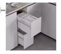سطل ریلی جای برنج و حبوبات توکار جهت یونیت عرض 30 سانتیمتر فانتونی کد Q930