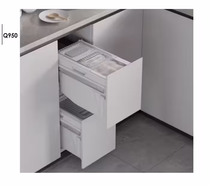 سطل ریلی جای برنج و حبوبات توکار جهت یونیت عرض 30 سانتیمتر فانتونی کد Q930