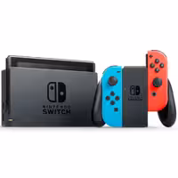 Nintendo Switch with Neon Blue and Neon Red Joy-Con – New Series