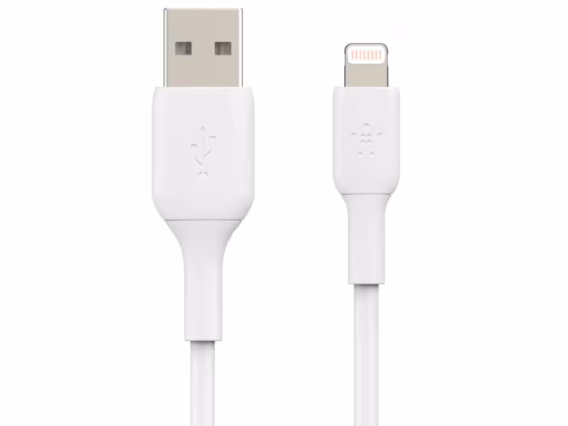 کابل پاوربانکی لایتنینگ بلکین مدل CAA001bt01M به طول 15 سانتی‌متر