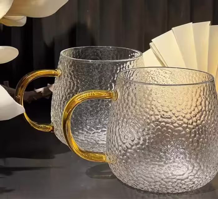 لیوان شیشه ای دسته دار