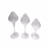 ست سه عددی جا شمعی اشکی پلاس شیاردار