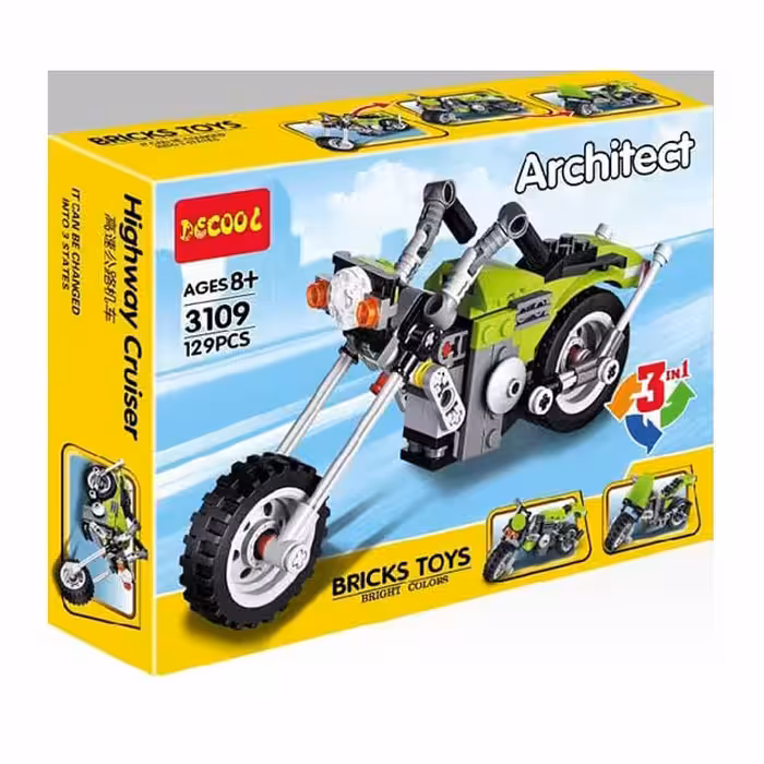 لگو موتور  سه مدل 129 قطعه 3109 ارسال رایگان 