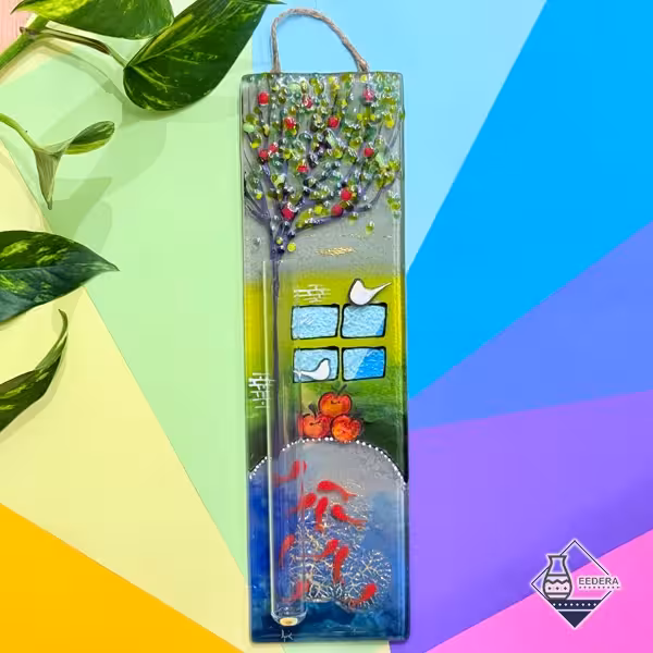 گلدان آویز شیشه ای طرح دوازده