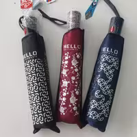 چتر سه تاشو Hello ضد باد با باز و بسته شدن خودکار
