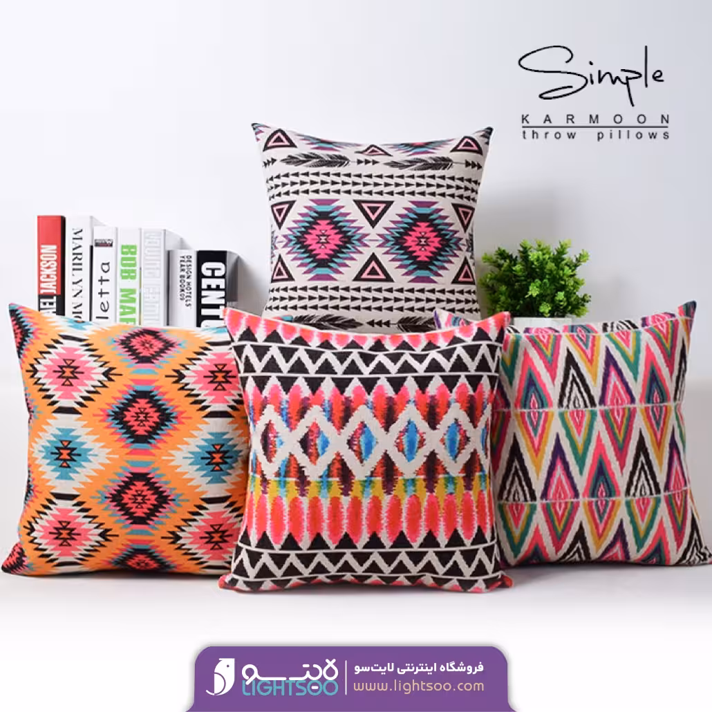 کاور کوسن طرح نقش دار