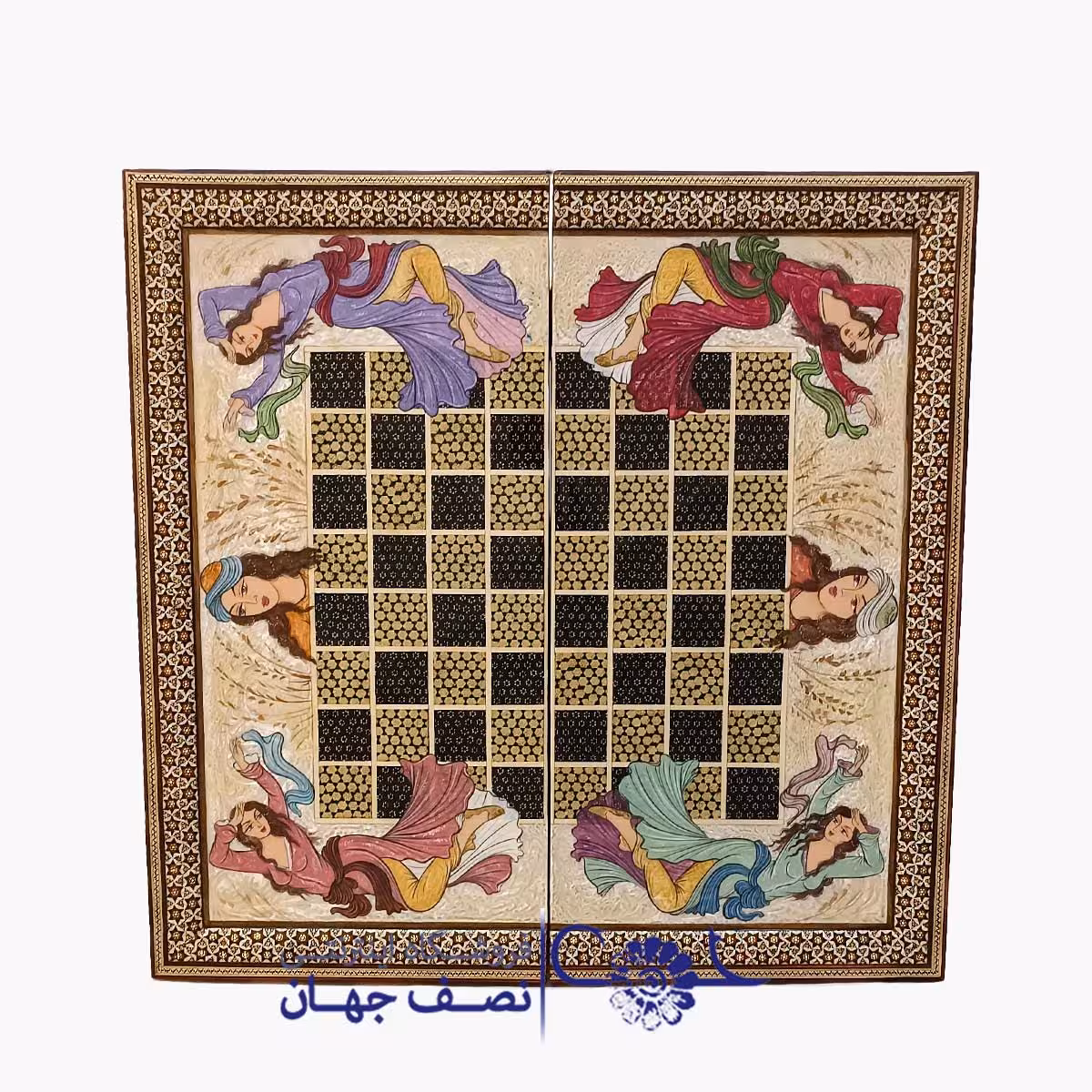 تخته نرد و شطرنج 50 سانتی مینیاتور کدms506