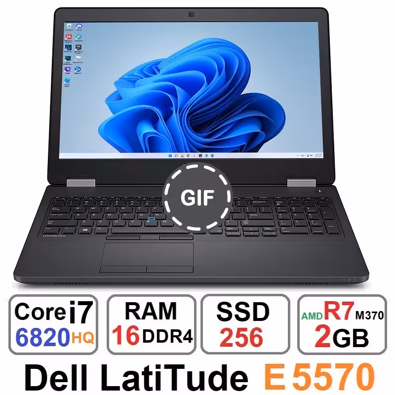 لپ تاپ دل Dell Latitude E5570 Core i7 6820HQ رم 16 گیگ