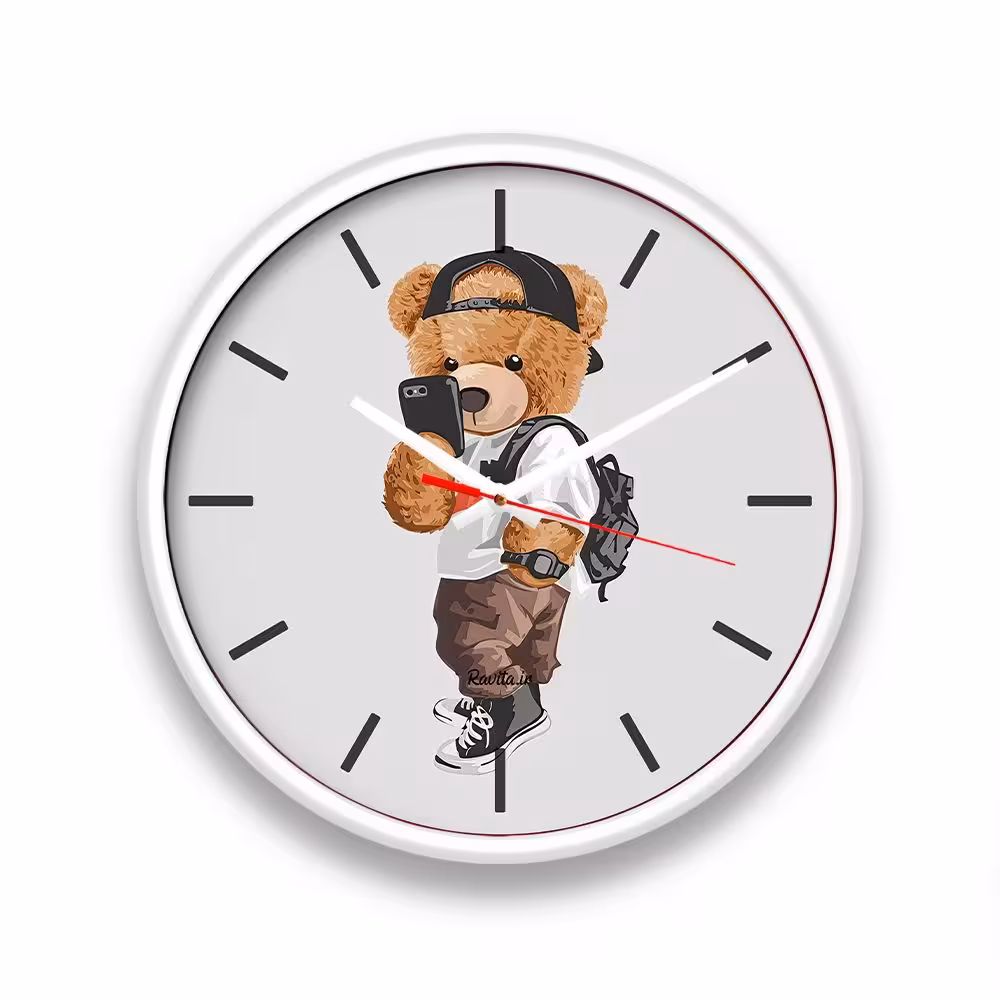 ساعت‌ دیواری رومیزی راویتاطرح تدی کد 3428