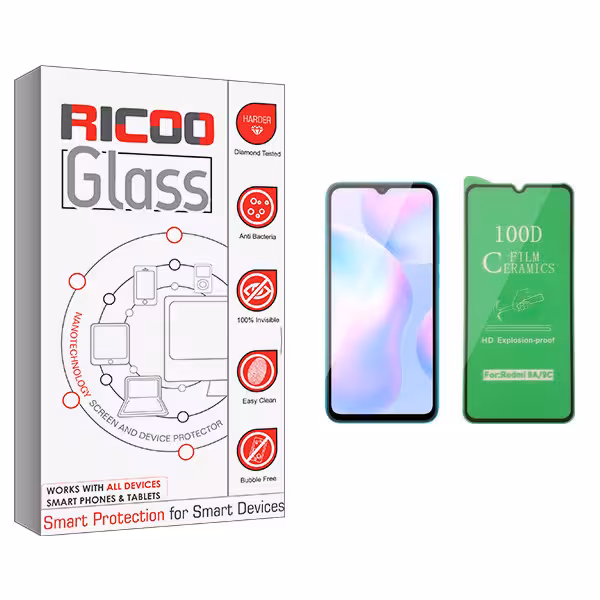 محافظ صفحه نمایش سرامیکی ریکوو مدل  HD مناسب برای گوشی موبایل شیائومی Redmi 9A