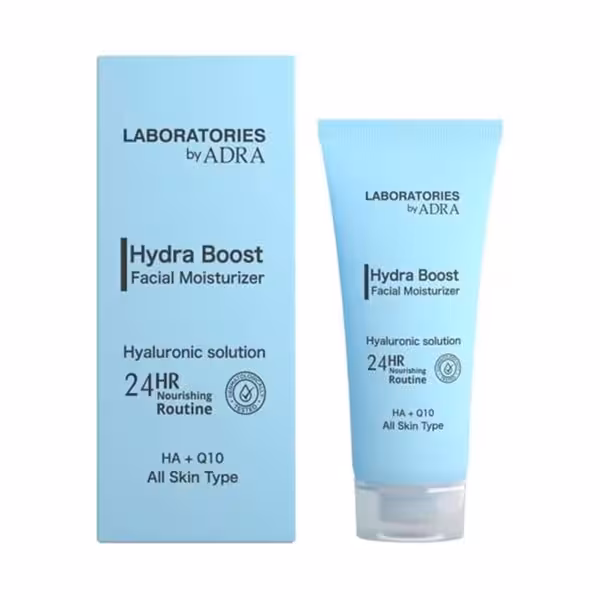 کرم آبرسان دست و صورت لابراتوریز آدرا 65 میلی لیتر | ADRA LABORATORIES HYDRA BOOST FACIAL MOISTURIZIER 65ml