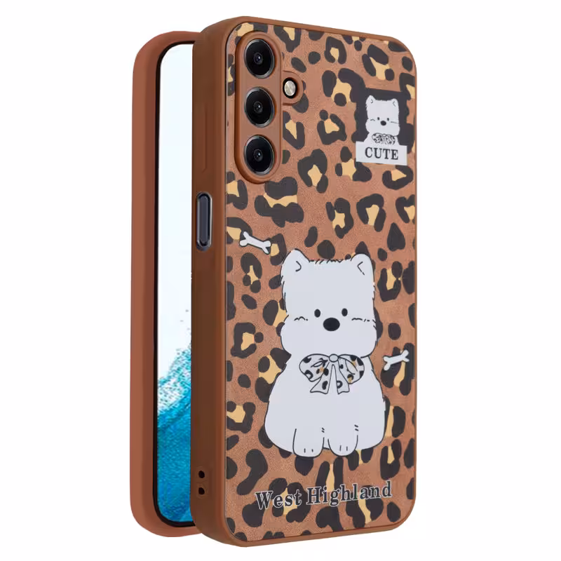 کاور فانتزی مدل Westie طرح پلنگی مناسب برای گوشی موبایل سامسونگ Galaxy A15