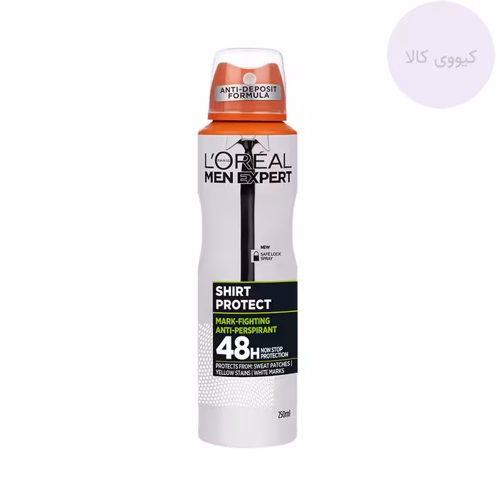 اسپری ضد تعریق لورال L'oreal سفید مدل شرت پروتکت shirt protect