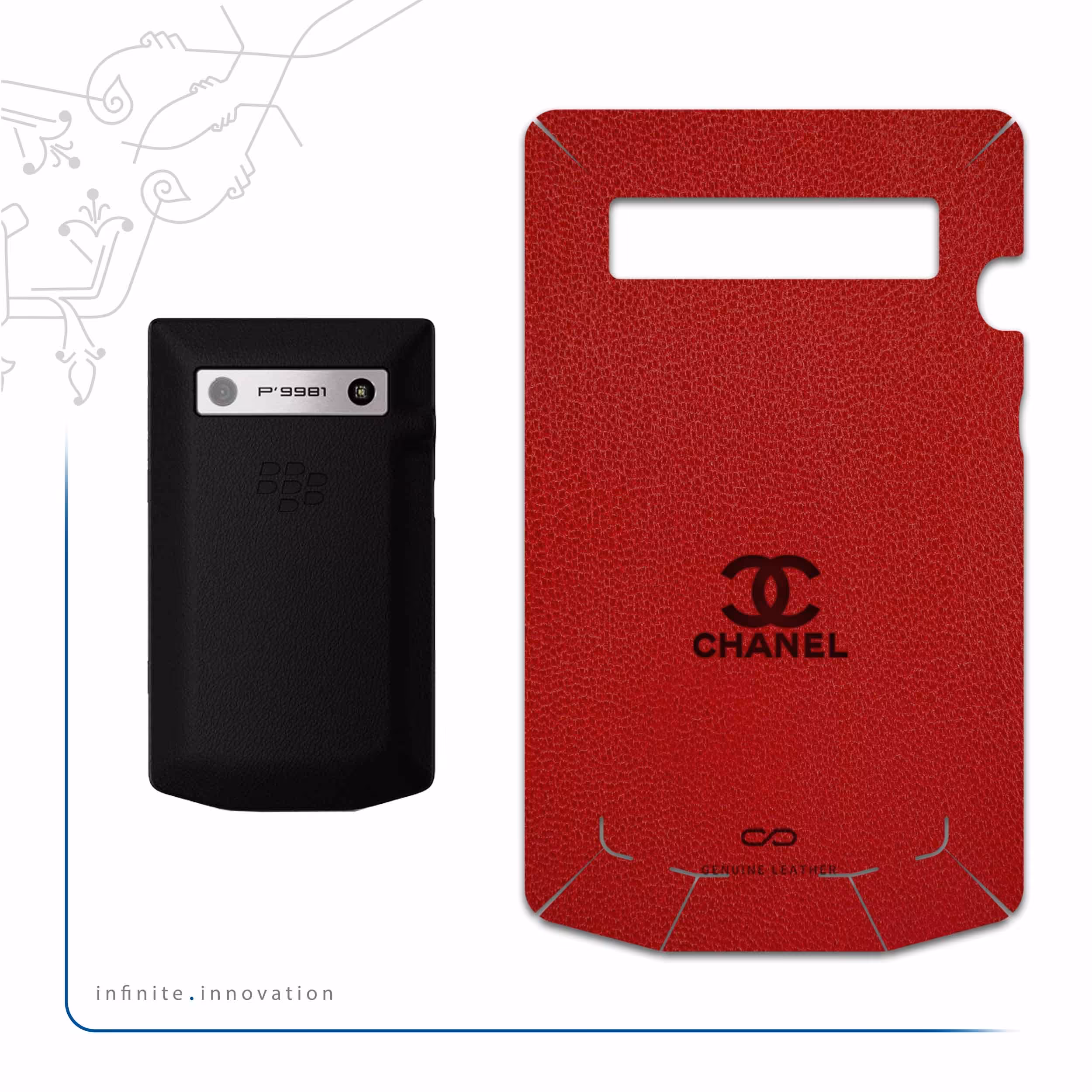 برچسب پوششی ماهوت مدل RL-CHNL مناسب برای گوشی موبایل بلک بری P9981
