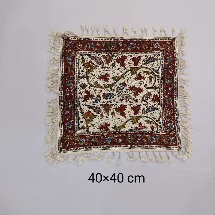 سفره قلمکار مدل باغ انگور آبنوس