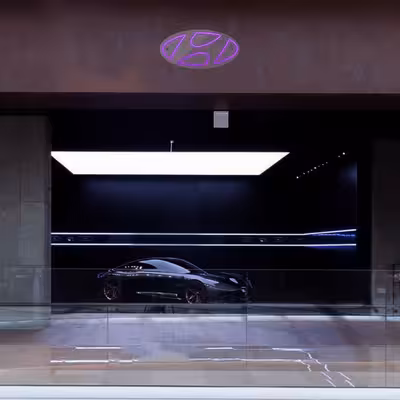 چراغ دیواری نئون دیزاین طرح Hyundai_PR