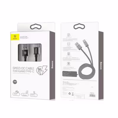 کابل تبدیل usb به type-c باسئوس مدل CAT_KC 3387 طول 1 متر