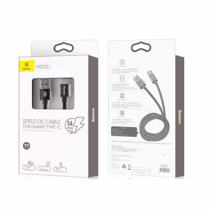 کابل تبدیل usb به type-c باسئوس مدل CAT_KC 3387 طول 1 متر