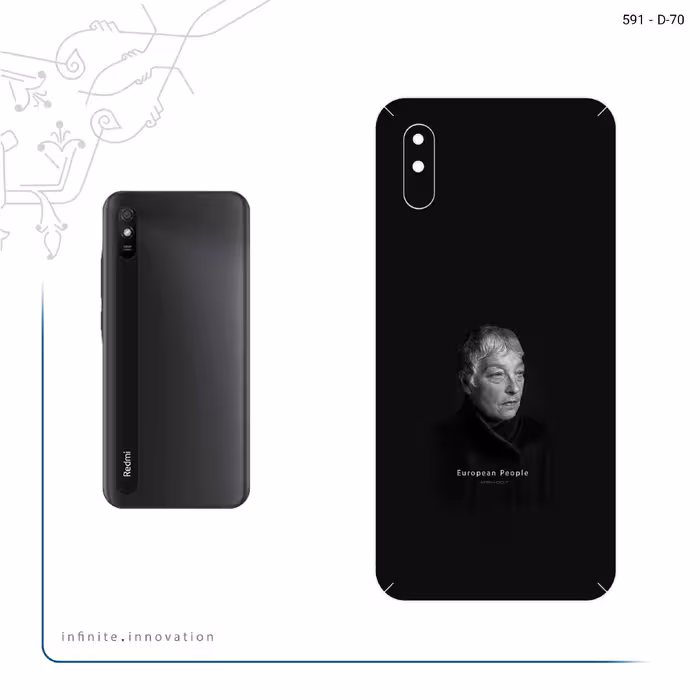 برچسب پوششی ماهوت مدل Portrait of a European Woman مناسب برای گوشی موبایل شیائومی Redmi 9i Sport