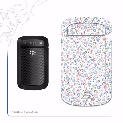 برچسب پوششی ماهوت مدل Painted-Flowers مناسب برای گوشی موبایل بلک بری Bold Touch 9900