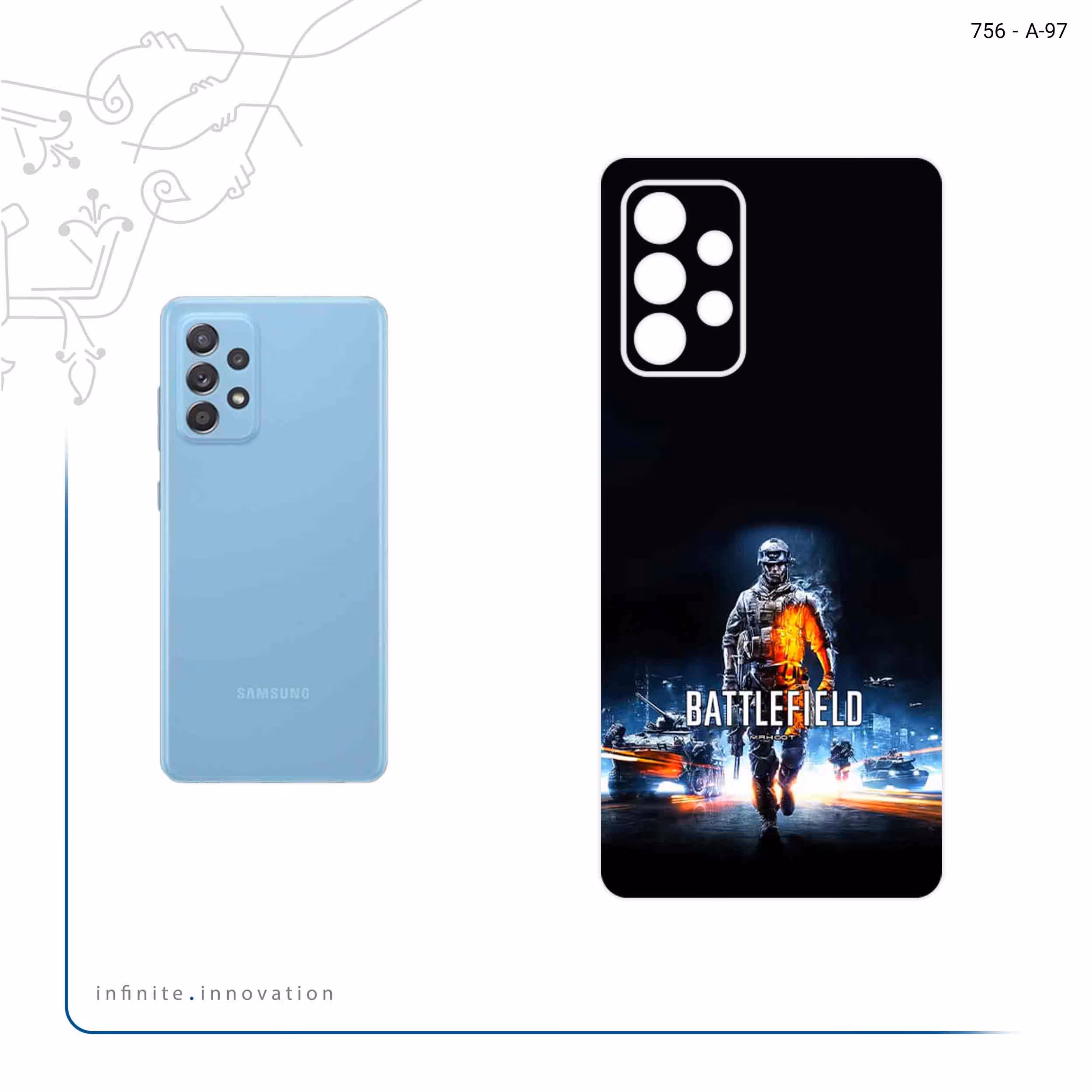 برچسب پوششی ماهوت مدل Battlefield Game Series مناسب برای گوشی موبایل سامسونگ Galaxy A53 5G