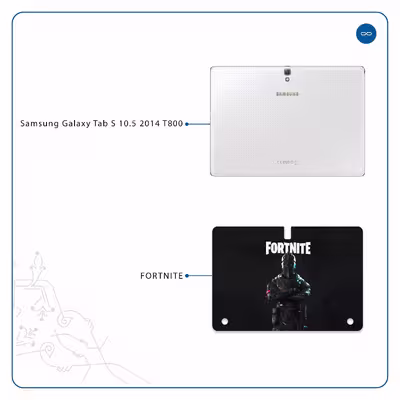 برچسب پوششی ماهوت مدل Fortnite-Game مناسب برای تبلت سامسونگ Galaxy Tab S 10.5 2014 T800