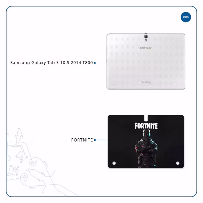 برچسب پوششی ماهوت مدل Fortnite-Game مناسب برای تبلت سامسونگ Galaxy Tab S 10.5 2014 T800