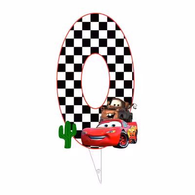  تاپر طرح عدد 0 مدل ماشین مک کوئین