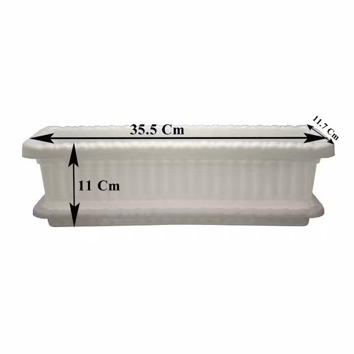 گلدان مدل پلاستیکی مستطیلی کد Go36-4 مجموعه 4 عددی