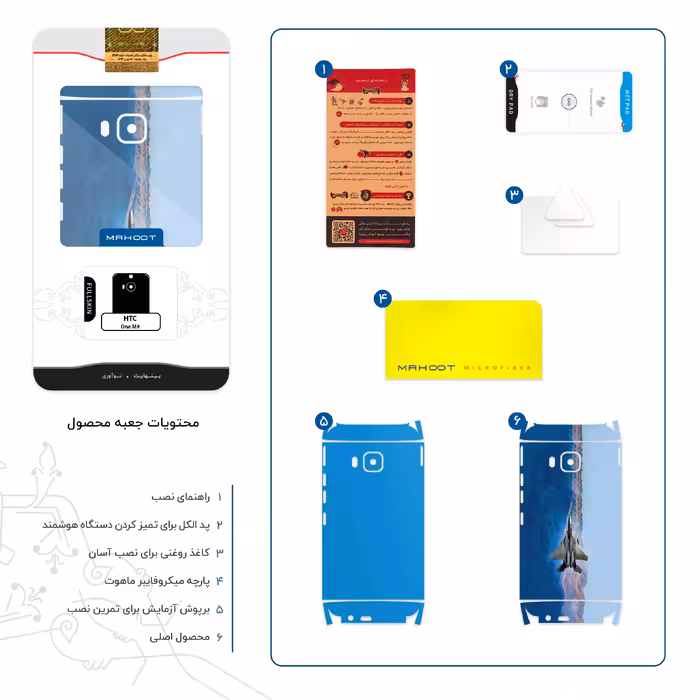 برچسب پوششی ماهوت مدل Fighter plane F15-FullSkin مناسب برای گوشی موبایل اچ تی سی One M9