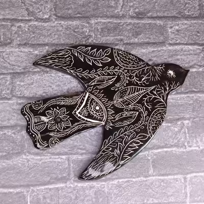 دیوارکوب سرامیکی مدل پرنده