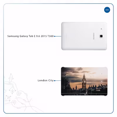 برچسب پوششی ماهوت مدل London City مناسب برای تبلت سامسونگ Galaxy Tab E 9.6 2015 T560