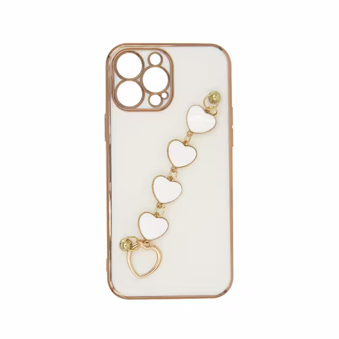 کاور مدل زنجیری طرح قلب مناسب برای گوشی موبایل اپل IPHONE 13PROMAX
