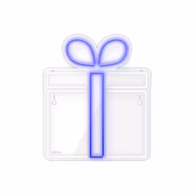 چراغ دیواری نئون دیزاین طرح Gift-Box_BL