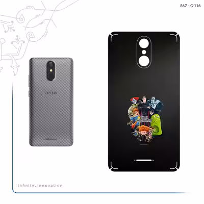 برچسب پوششی ماهوت مدل Hotel Transylvania مناسب برای گوشی موبایل تکنو WX3F LTE