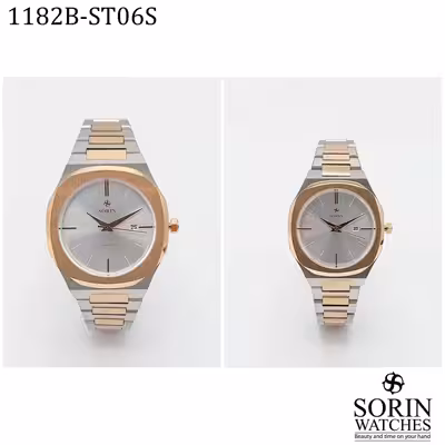ست ساعت مچی عقربه ای  زنانه و مردانه سورین مدل GL1182B-ST06S
