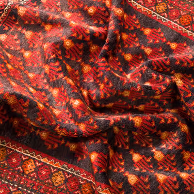 فرش دستبافت دو و نیم متری مدل نقشه بلوچ  کد 33.1857