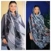 شال نخی اعلا ترکیب رنگ طوسی دو طرح مختلف و زیبا قواره استاندارد