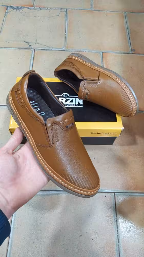 کفش مردانه طبی تمام چرم کد 2252