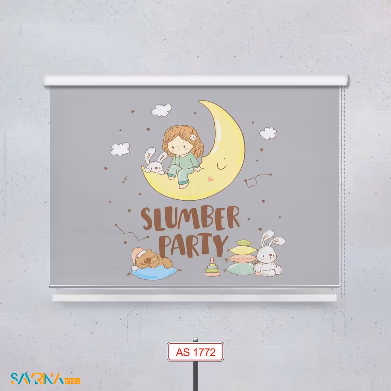 پرده شید بچگانه طرح ماه کد AS1772