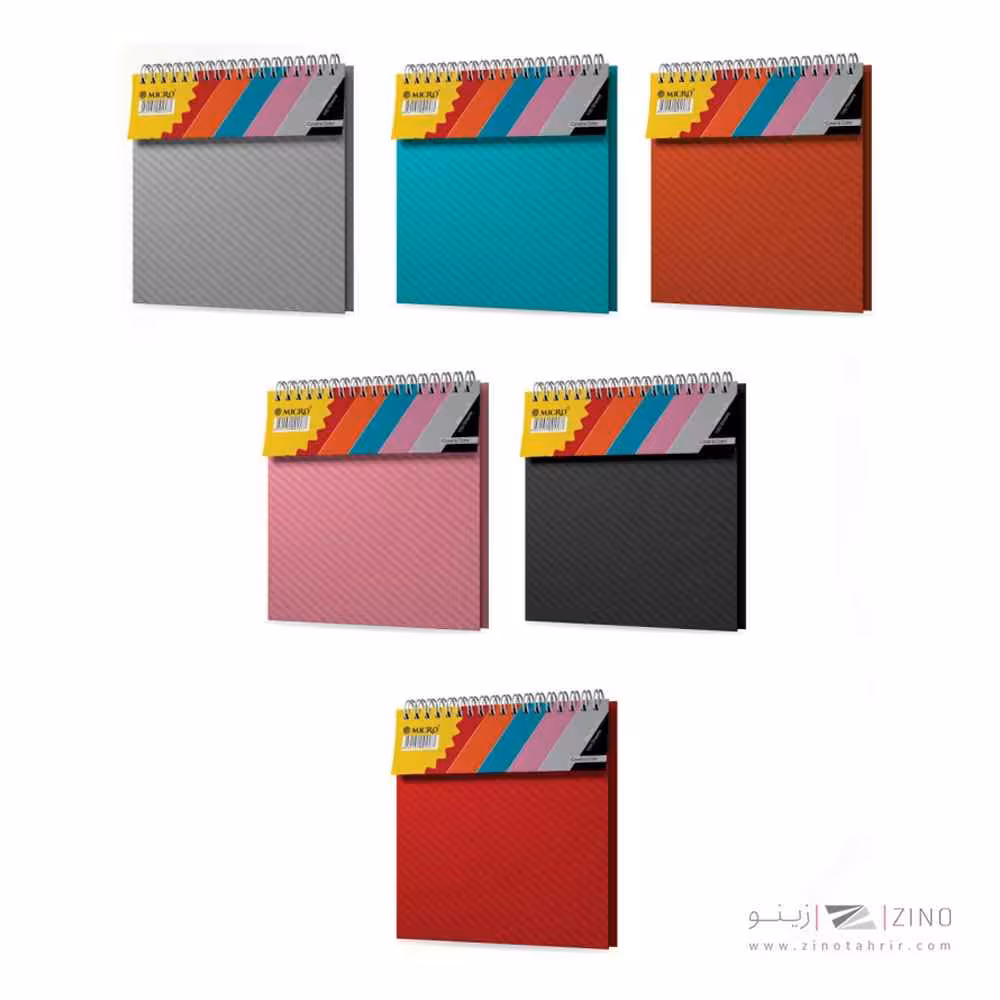 دفتریادداشت100برگ سیمی16*17 جلد طلقی میکرو کدG12