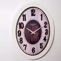 ساعت دیواری چوبی بیضی برند شوبرت | amazonchi