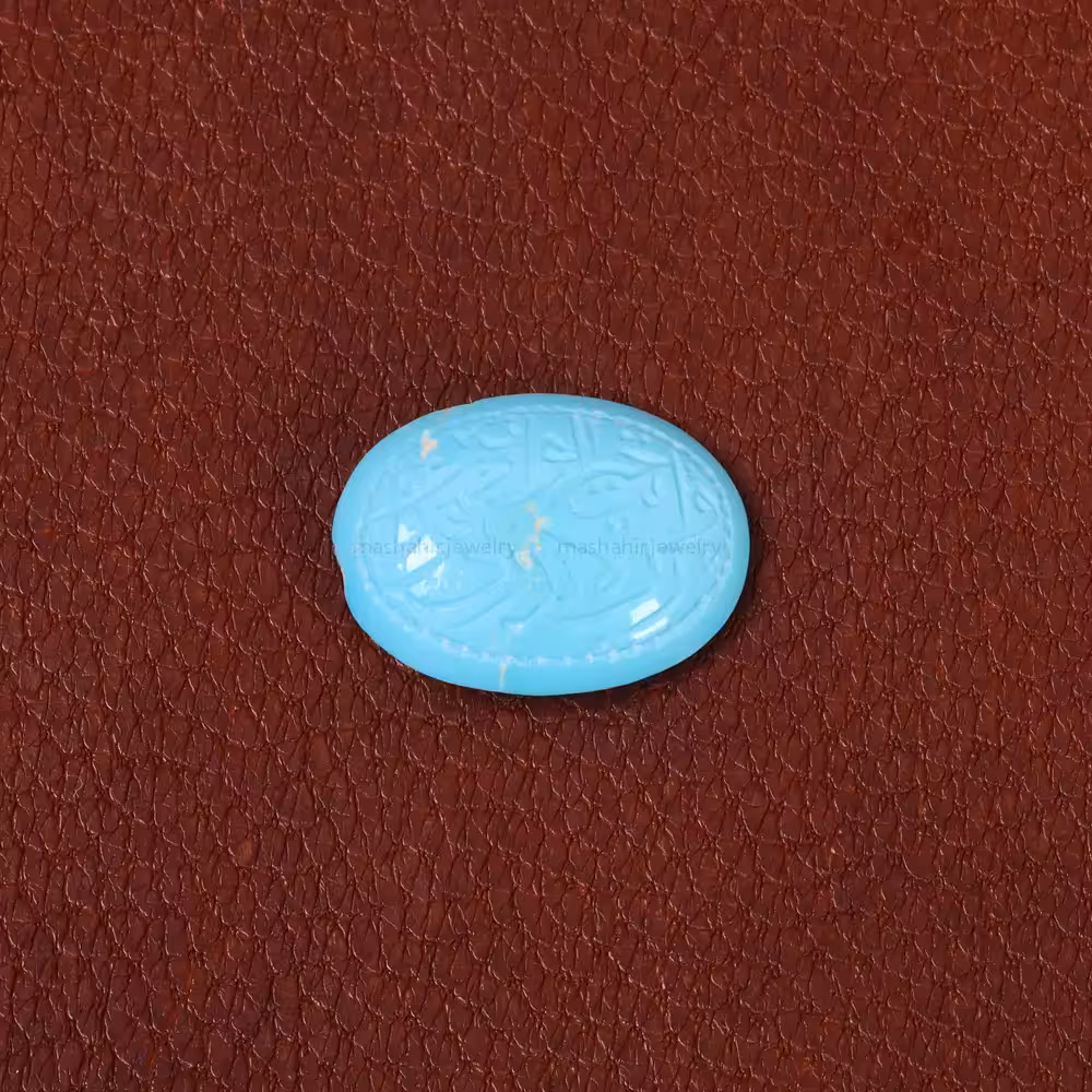 نگین فیروزه عجمی کد 30190 - جواهری مشاهیر