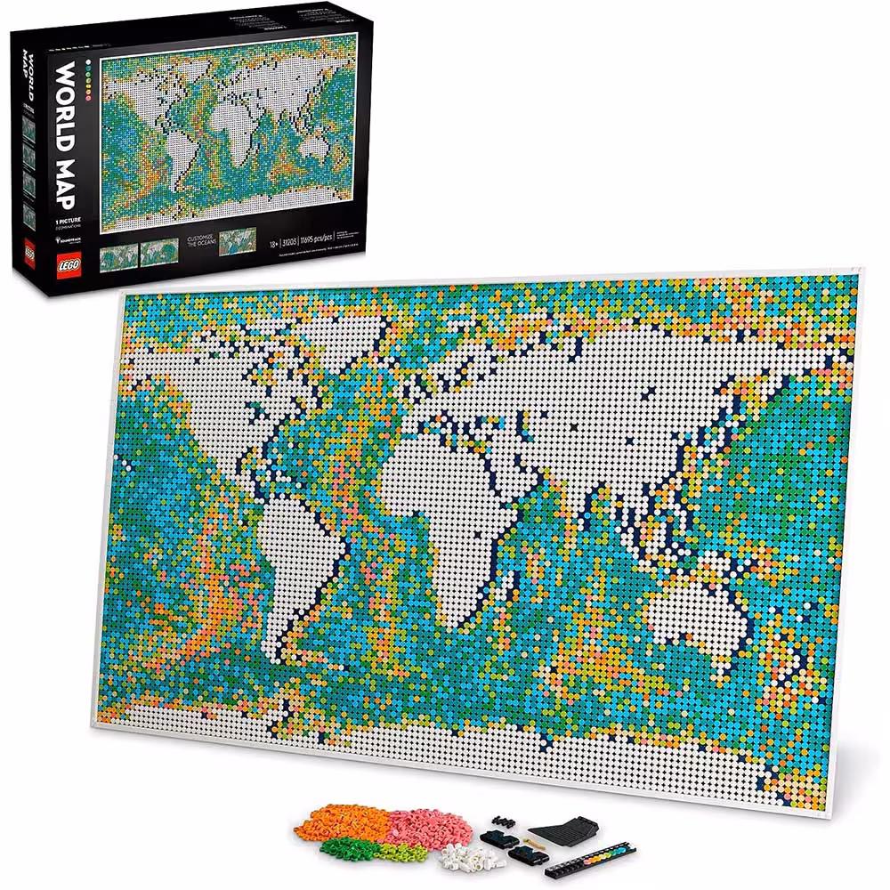 لگو اورجینال نقشه جهان Lego Wolrd Map 31203
