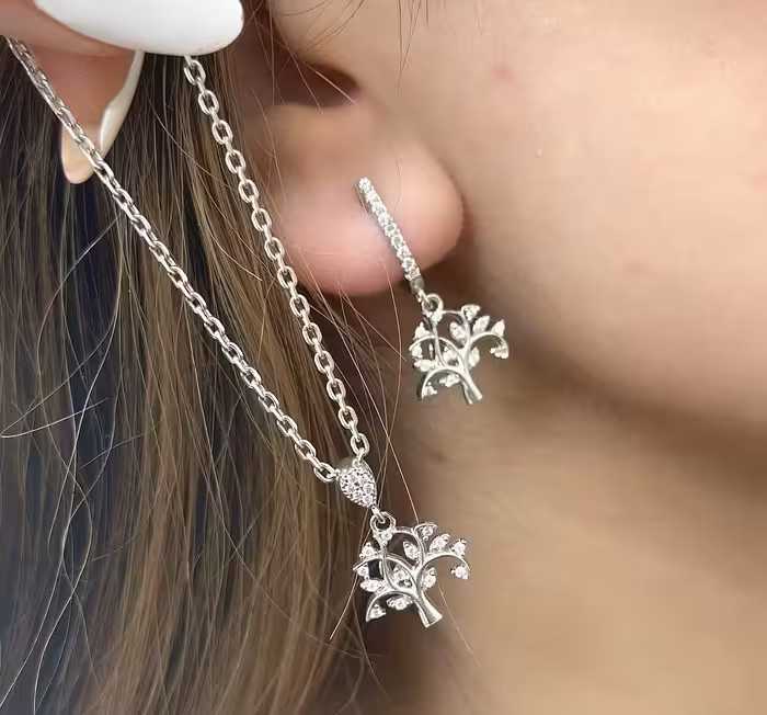 نیمست نقره جواهری کد 00346