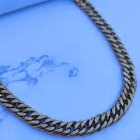 زنجیر استیل طلایی مردانه 8 میل 60 سانتی