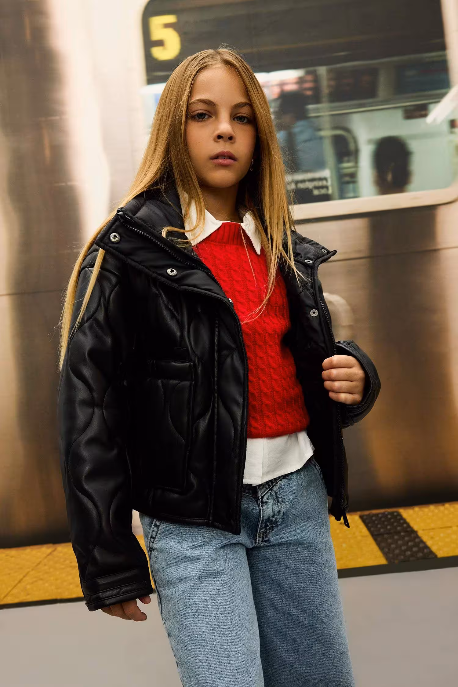 کاپشن دخترانه مشکی دفکتو