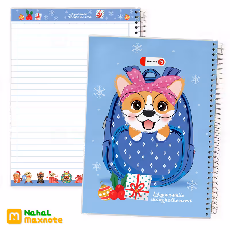 دفتر60 برگ سیمی طلقی رنگی رنگی کارتونی کد 9625.طرح 4