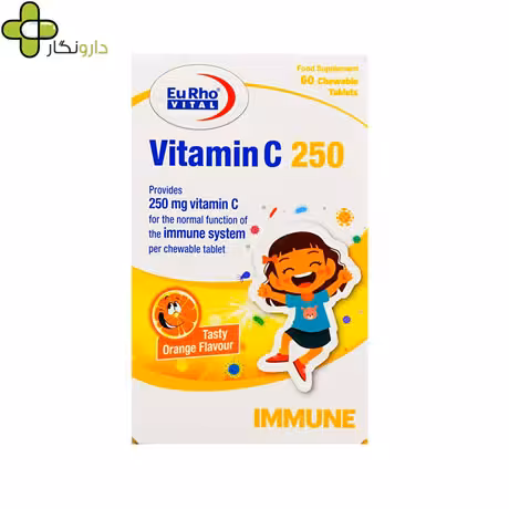 ویتامین سی جویدنی یوروویتال 250 میلی گرم