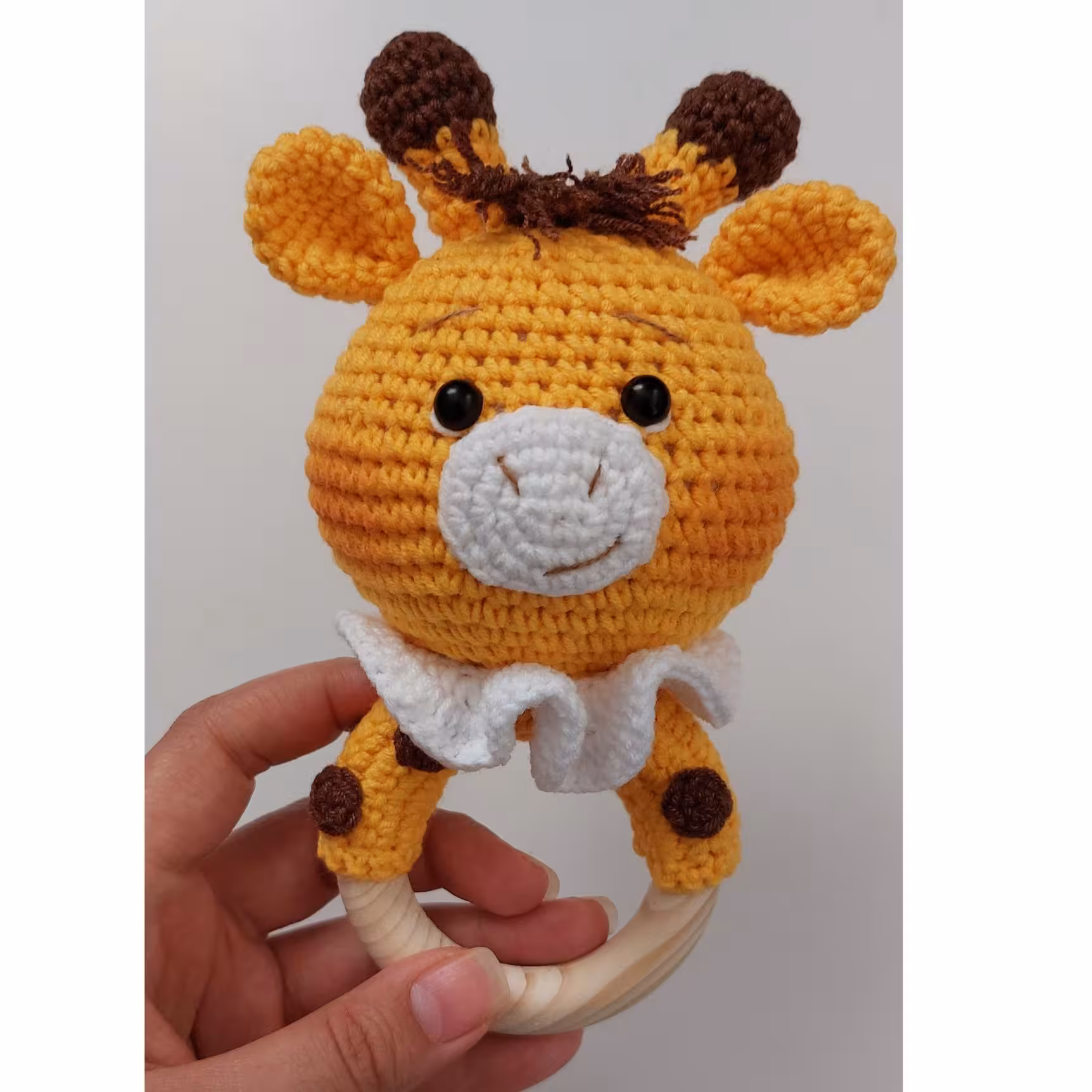 جغجغه زرافه.. بافته شده با کاموای ترک.. سیسمونی نوزاد